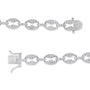 Pulsera de eslabones con diamantes redondos de 1 1/2 ct. p.t. en oro blanco de 14K, foto 6