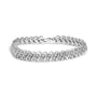 1/2 Ct. T.W. Diamond Double Row S-Link Bracelet in Sterling Silver, photo 1