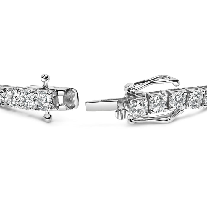 Lab-Grown Round Diamond Four-Prong Tennis Bracelet in 14K Gold, photo 17