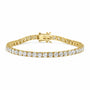 Lab-Grown Round Diamond Four-Prong Tennis Bracelet in 14K Gold, photo 2