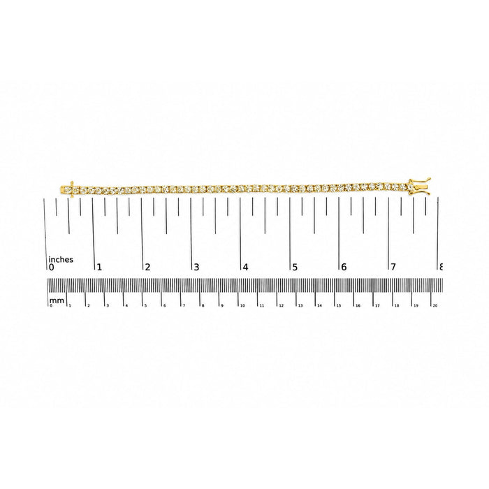 Lab-Grown Round Diamond Four-Prong Tennis Bracelet in 14K Gold, photo 54