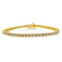 Pulsera tenis de eslabones clásicos con diamantes de 8 ct. p.t. en plata de ley bañada en oro amarillo de 14K, foto 1