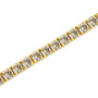 Pulsera tenis de eslabones clásicos con diamantes de 8 ct. p.t. en plata de ley bañada en oro amarillo de 14K, foto 5