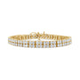 10 Ct. T.W. Diamond 2 Row Tennis Bracelet in 14K Yellow Gold, photo 1