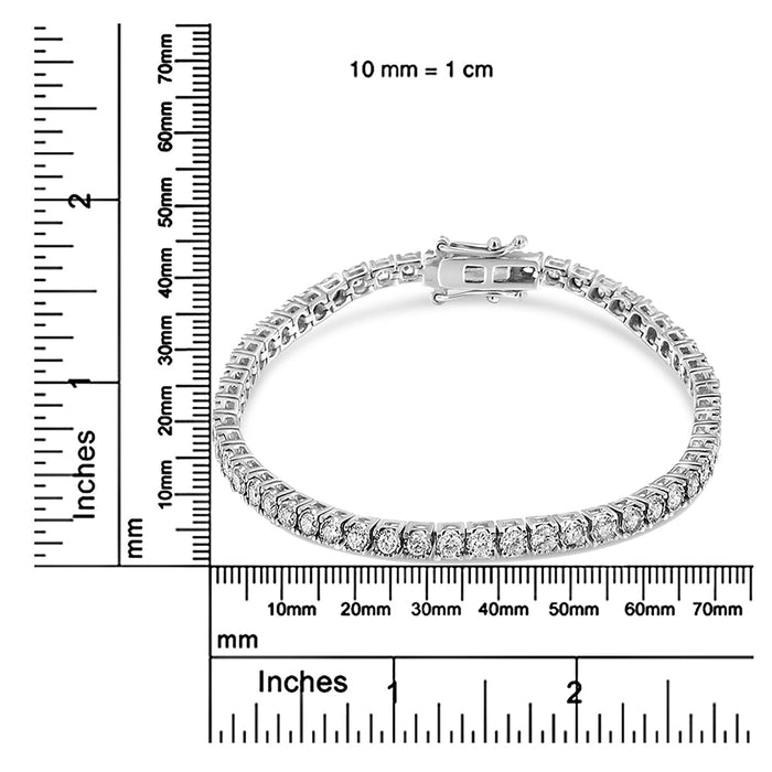 3 Ct. T.W. Miracle-Set Round-Cut Lab-Grown Diamond Illusion Tennis Bracelet in 14K White Gold, photo 7
