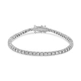 2 Ct. T.W. Miracle-Set Round-Cut Lab-Grown Diamond Illusion Tennis Bracelet in 14K White Gold