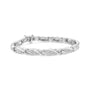 Pulsera de eslabones en X con diamantes redondos de 1 ct. p.t. en plata de ley, foto 1