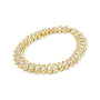5 Ct. T.W. Diamond Double Row S-Link Cuban Bracelet in 10K Yellow Gold, photo 2