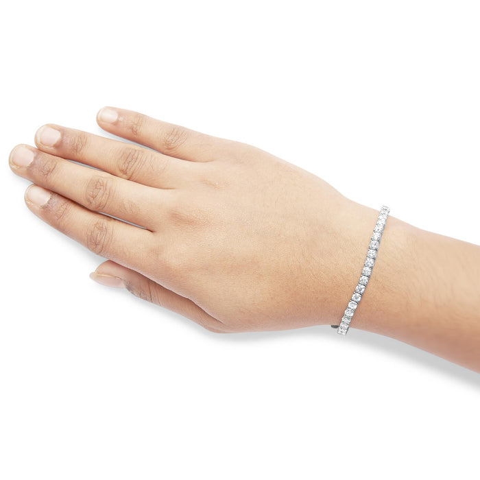 Lab-Grown Round Diamond Four-Prong Tennis Bracelet in 14K Gold, photo 30
