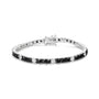 12 Ct. T.W. White and Treated Black Diamond Tennis Bracelet in Sterling Silver, photo 2
