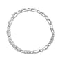 Pulsera de eslabones de engaste invisible con diamantes talla princesa de 2 ct. p.t. en oro blanco de 14K, foto 4