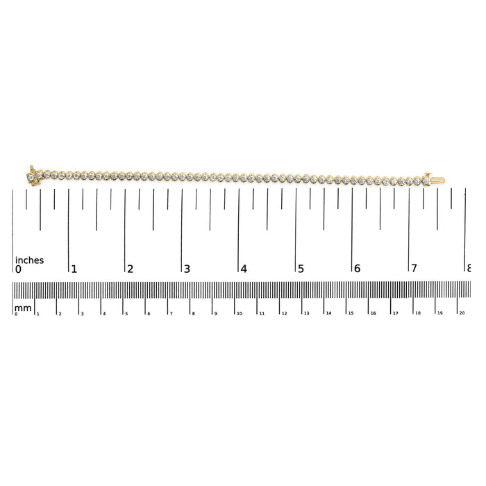 4 Ct. T.W. Lab-Grown Diamond Tennis Bracelet in 10K Yellow Gold, photo 6