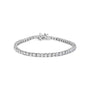 Pulsera tenis clásica con diamantes naturales de 6 ct. p.t. en oro blanco de 10K, foto 1