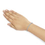 Pulsera tenis clásica con diamantes naturales de 6 ct. p.t. en oro blanco de 10K, foto 3