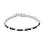 12 Ct. T.W. White and Treated Black Diamond Tennis Bracelet in Sterling Silver, photo 4