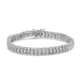Pulsera de eslabones de línea con engaste de chatón y diamantes de 1 ct. p.t. en plata de ley, foto 1