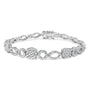 Pulsera de eslabones con diamantes de 3 ct. p.t. en oro blanco de 10K, foto 1
