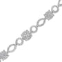Pulsera de eslabones con diamantes de 3 ct. p.t. en oro blanco de 10K, foto 4