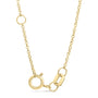 1/10 Ct. T.W. Diamond Paperclip Charm Adjustable Link Bracelet in 10K Yellow Gold, photo 2