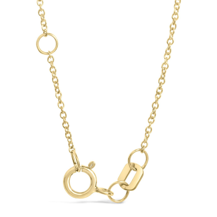 1/10 Ct. T.W. Diamond Paperclip Charm Adjustable Link Bracelet in 10K Yellow Gold, photo 2