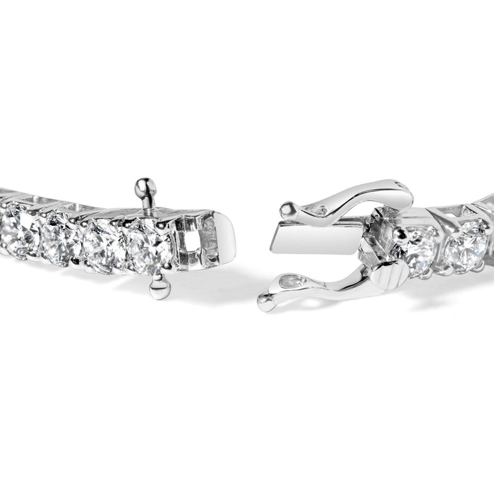Lab-Grown Round Diamond Four-Prong Tennis Bracelet in 14K Gold, photo 14