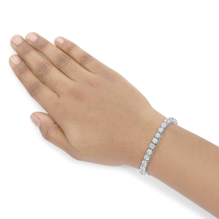 Lab-Grown Round Diamond Four-Prong Tennis Bracelet in 14K Gold, photo 24