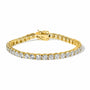 Lab-Grown Round Diamond Four-Prong Tennis Bracelet in 14K Gold, photo 1