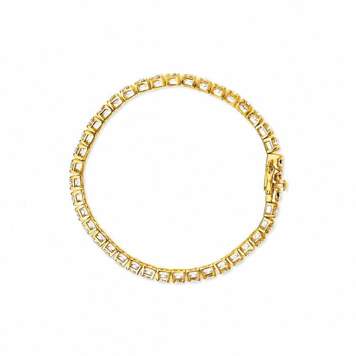Lab-Grown Round Diamond Four-Prong Tennis Bracelet in 14K Gold, photo 33