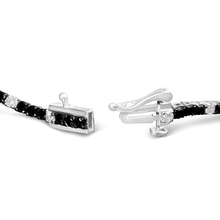 12 Ct. T.W. White and Treated Black Diamond Tennis Bracelet in Sterling Silver, photo 14