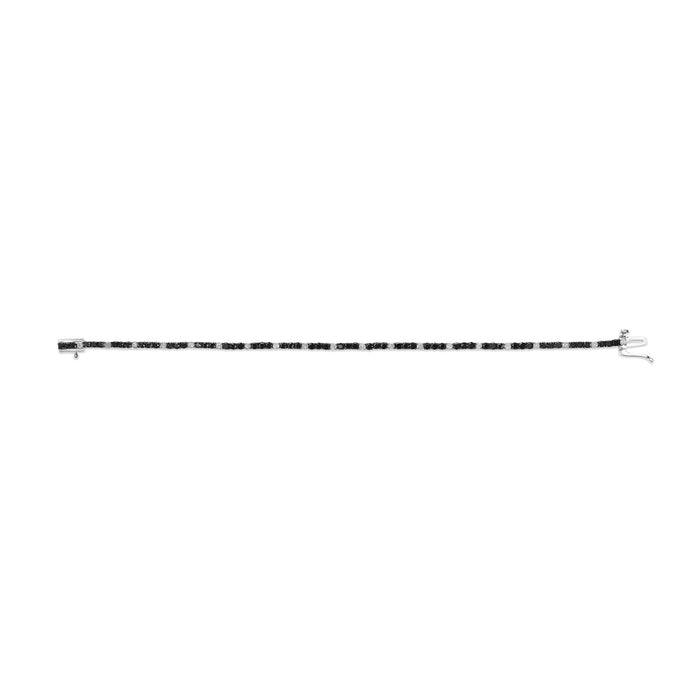 12 Ct. T.W. White and Treated Black Diamond Tennis Bracelet in Sterling Silver, photo 28