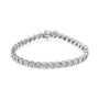 1 Ct. T.W. Lab-Grown Diamond Round Miracle Plate and S Link Tennis Bracelet Size in 14K White Gold, photo 6