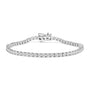 Pulsera tenis clásica con diamantes cultivados en laboratorio de 6 ct. p.t. en oro blanco de 14K, foto 1