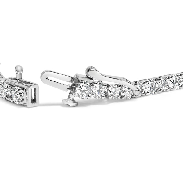 Pulsera tenis clásica con diamantes cultivados en laboratorio de 6 ct. p.t. en oro blanco de 14K, foto 2