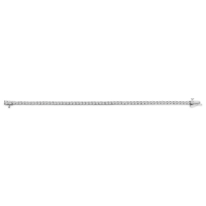 Pulsera tenis clásica con diamantes cultivados en laboratorio de 6 ct. p.t. en oro blanco de 14K, foto 4