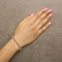 Pulsera tenis estilo buttercup con diamantes de 3 9/10 ct. p.t. en plata de ley bañada en oro amarillo de 14K, foto 3
