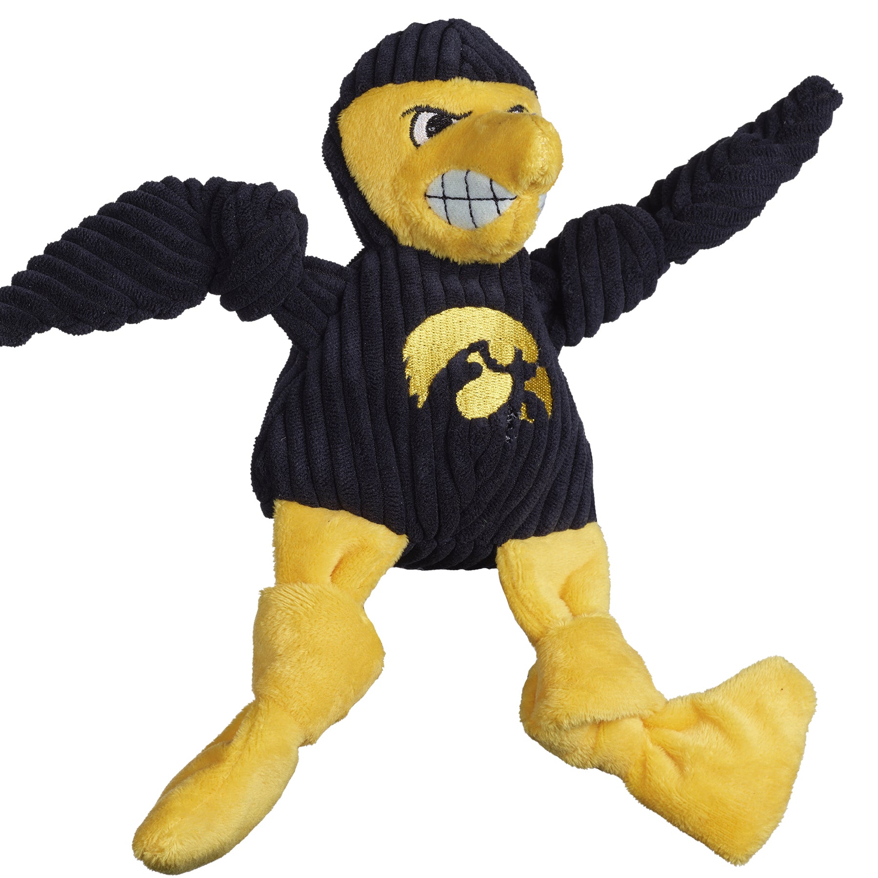 NCAA University of Iowa, Herky the Hawk Knottie, juguete de peluche para perro, foto 3