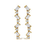 Aretes colgantes en zigzag con diamantes de 1/2 ct. p.t. en oro amarillo de 14K, foto 1