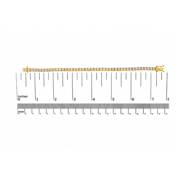 Lab-Grown Round Diamond Four-Prong Tennis Bracelet in 14K Gold, photo 53