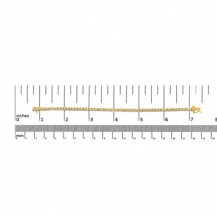 Lab-Grown Round Diamond Four-Prong Tennis Bracelet in 14K Gold, photo 51