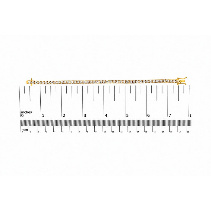 Lab-Grown Round Diamond Four-Prong Tennis Bracelet in 14K Gold, photo 49