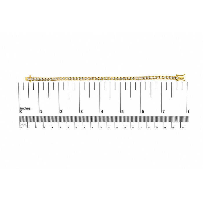 Lab-Grown Round Diamond Four-Prong Tennis Bracelet in 14K Gold, photo 48