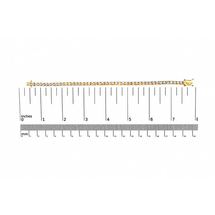 Lab-Grown Round Diamond Four-Prong Tennis Bracelet in 14K Gold, photo 52