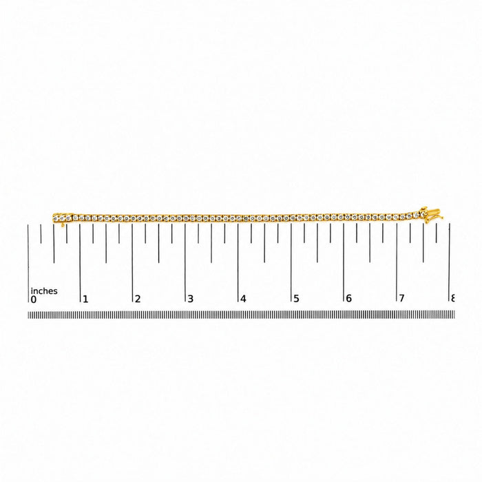 Lab-Grown Round Diamond Four-Prong Tennis Bracelet in 14K Gold, photo 50