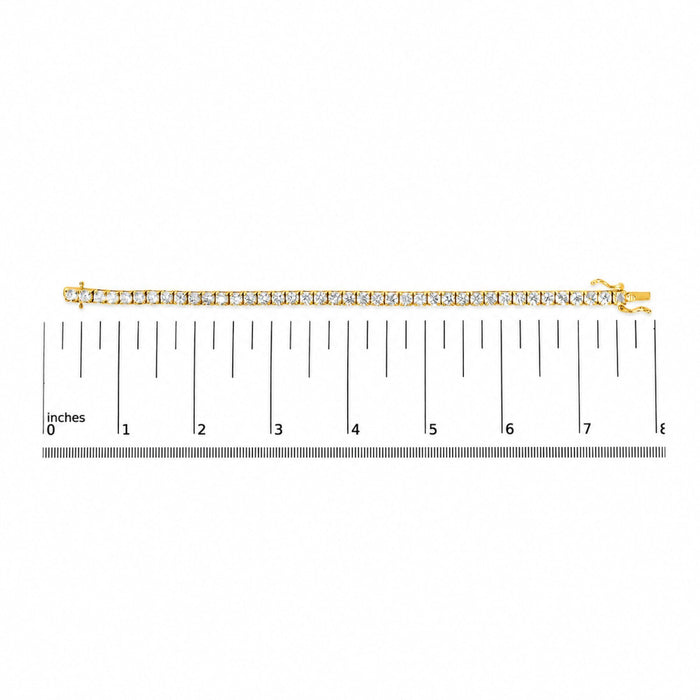 Lab-Grown Round Diamond Four-Prong Tennis Bracelet in 14K Gold, photo 47