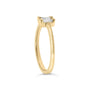 Anillo de banda calado con diamantes baguette de 1/5 ct. p.t. en plata de ley bañada en oro amarillo de 14K, foto 5