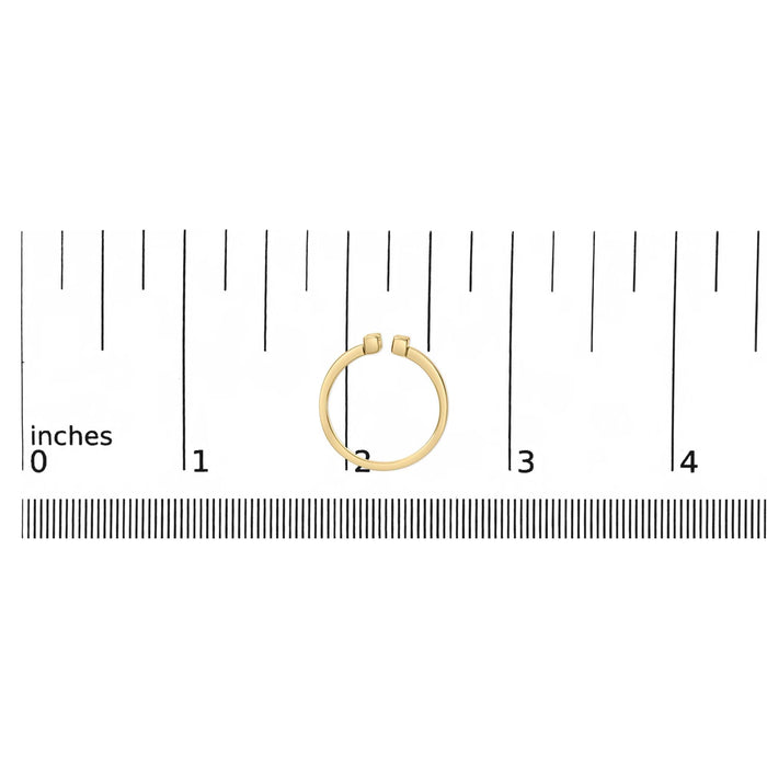 Anillo de banda calado con diamantes baguette de 1/5 ct. p.t. en plata de ley bañada en oro amarillo de 14K, foto 7
