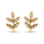 1/10 Ct. T.W. Diamond Accented Leaf and Branch Stud Earrings in 10K Yellow Gold, photo 1