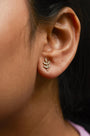1/10 Ct. T.W. Diamond Accented Leaf and Branch Stud Earrings in 10K Yellow Gold, photo 3