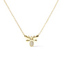 Diamond Accented Bumble Bee Pendant Necklace in 10K Yellow Gold, photo 1
