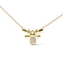 Diamond Accented Bumble Bee Pendant Necklace in 10K Yellow Gold, photo 2